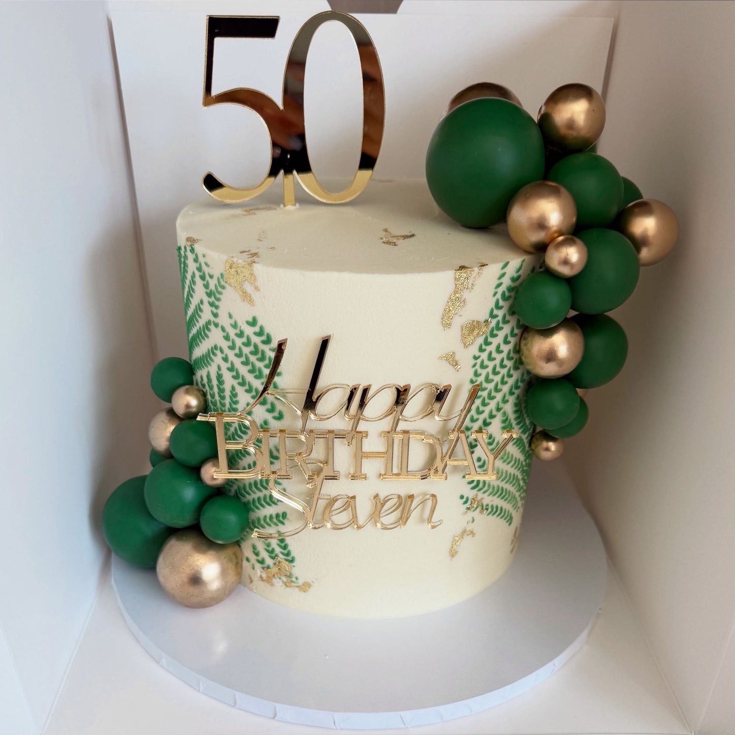 Personalised Happy Birthday Charm and Number Topper Set