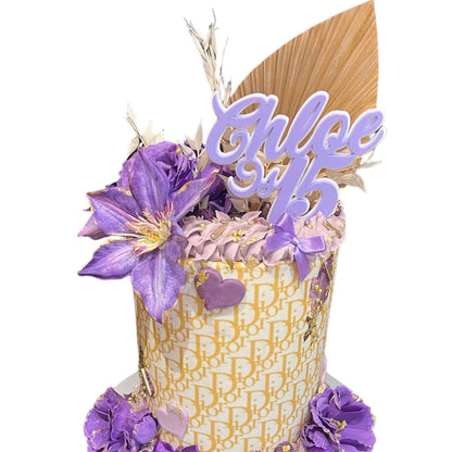 Layered Cake Topper - 'Name Is Number'