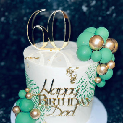 Personalised Happy Birthday Charm and Number Topper Set