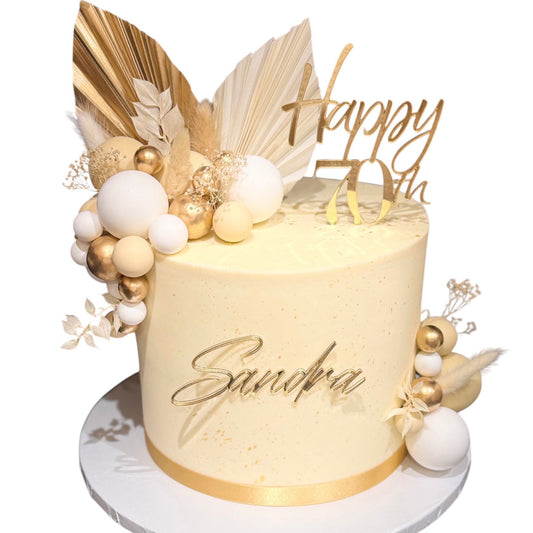 Happy 'Age' topper and Name Charm Set