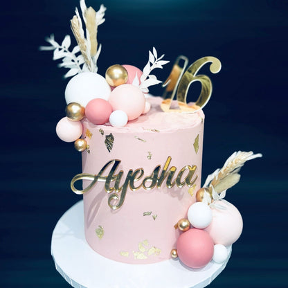 Number Topper and Name Charm Set