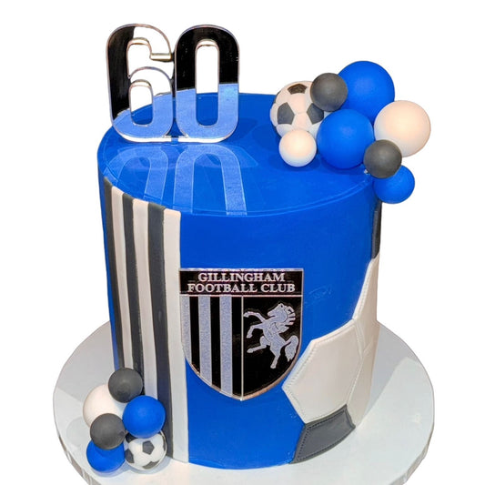 Football Badge Charm and Number Topper Set