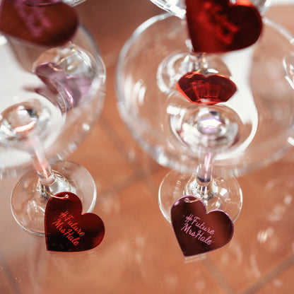 Heart Shaped Glass Charms