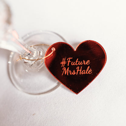 Heart Shaped Glass Charms