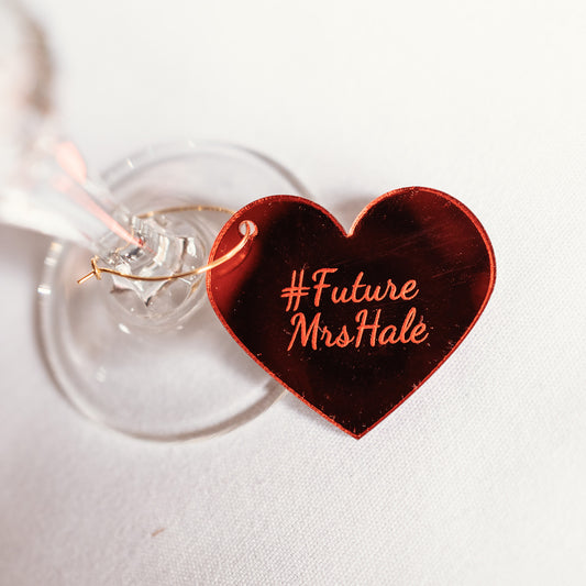 Heart Shaped Glass Charms