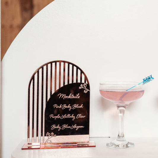 Slatted Arch Drinks Menu Sign
