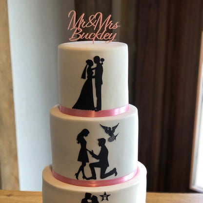 Personalised Surname Wedding Cake Topper