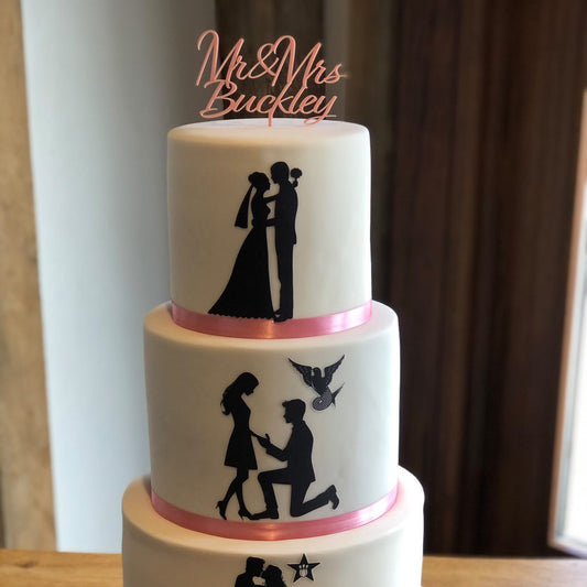 Personalised Surname Wedding Cake Topper