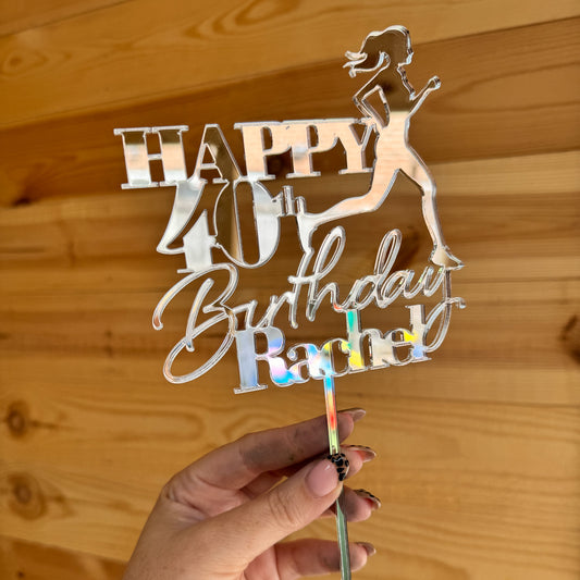 Personalised Running Themed Cake Topper