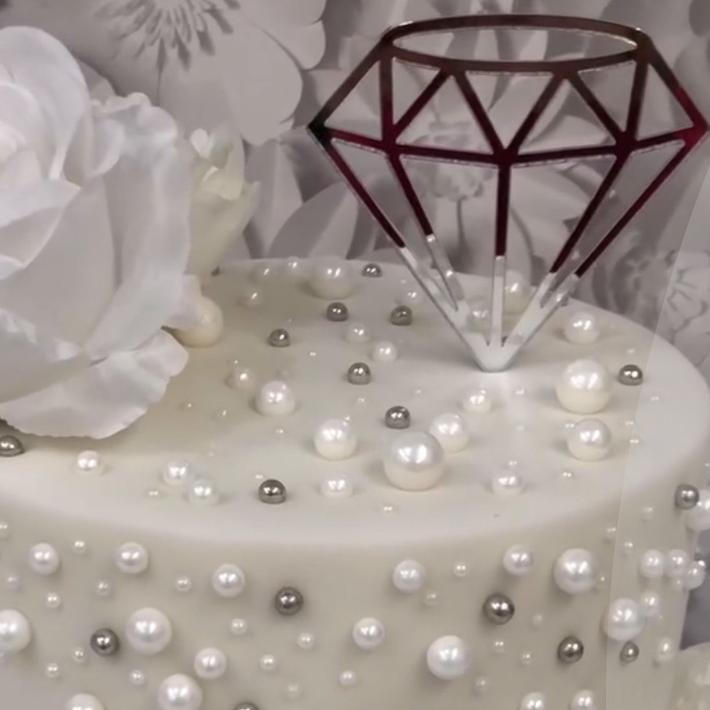 'Floating' 60th Anniversary Charm and Diamond Topper