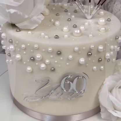 'Floating' 60th Anniversary Charm and Diamond Topper