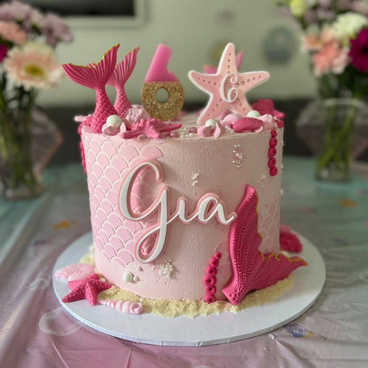 Layered Name Charm and Starfish Number Topper