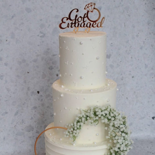 'Got Engaged' Cake topper