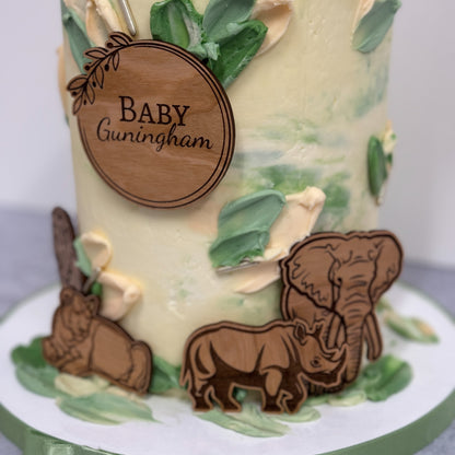 Wooden Safari Charm Set