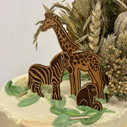 Wooden Safari Charm Set