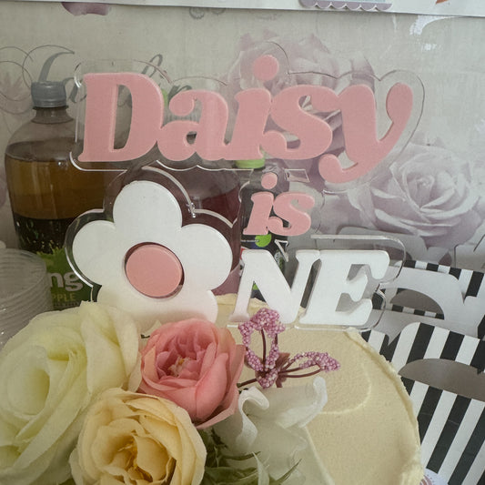 Personalised 1st Birthday Flower Topper