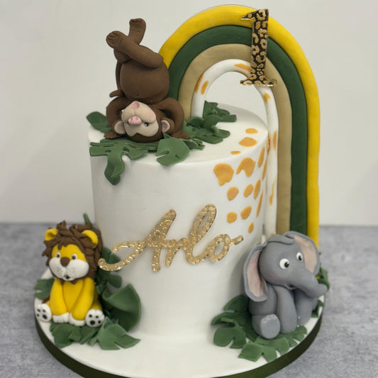 Animal Print Name and Number Charm Set