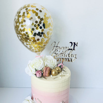 Happy Birthday Topper with Name and Age