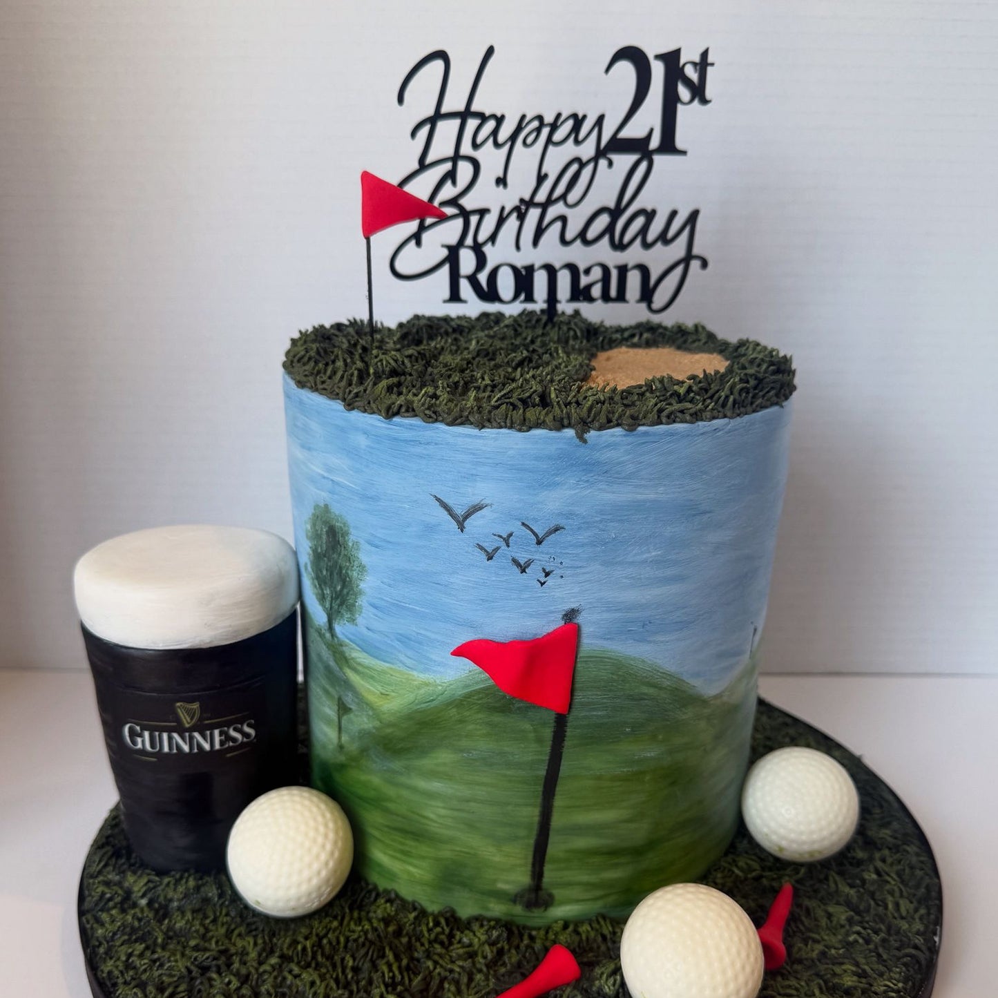 Happy Birthday Topper with Name and Age